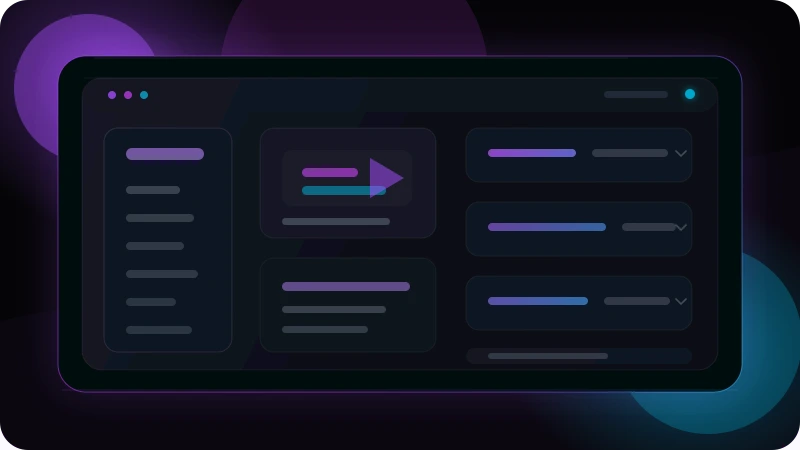 Mentra KI-Wissenssystem als reduziertes App-Visual mit dunkler Oberfläche und KI-Farben
